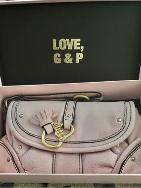 Vintage Juicy Couture leather clutch/wristlet with original box